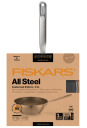 Cepšanas panna All Steel Wok, 28 cm, nerūsējošais tērauds, FISKARS 1064747, Ceratec™ nelīpošais pārklājums, piemērota cepeškrāsnī līdz 270°C