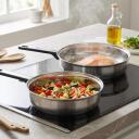 Salter Pannu komplekts BW14629, 24cm, 28cm, 16cm, 18cm, 20cm, nerūsējo&scaron;ais tērauds, vēsa pieskāriena rokturi, stikla vāki