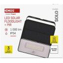 Emos SOLO прожектор ZG121S, 1000 лм, 3,7 В, IP54, PIR датчик, Li-Ion 2000 мАч, нейтральный белый свет