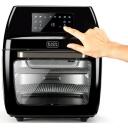 Black Decker Karstā gaisa friteris 12L ES9730030B, 1700W, 40-200&deg;C, 6h taimeris, melns, digitālais displejs, nelīpo&scaron;s