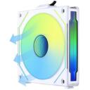 Lian Li Kompiuterio ventiliatorius UNI FAN SL-INF 120 REVERSE BLADE G99.12RSLIN1W.00, 120mm, 2100RPM, 63.6CFM, 32dB, FDB, 7 mentės