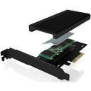 Raidsonic Adapteris IB-PCI208-HS, 155mm, 1x PCIe, 64 Gbit/s, pasīvā dzesē&scaron;ana, Windows 7