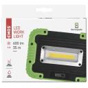 Emos COB LED laaditav t&ouml;&ouml;valgusti P4534, 600 lm, 3000 mAh, 2 režiimi, IP44, l&ouml;&ouml;gikindel, USB kaabel