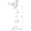 Neomounts plan&scaron;etdatora grīdas statīvs FL15-625BL1, rotācija 360&deg;, slīpums +20&deg;/-110&deg;, augstums 123,8 cm, svars 5,3 kg