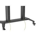 Digitus Stends DA-90452, 70-120", 140 kg, 2 plaukti, 4 ratiņi, VESA 1000x600, matēts melns