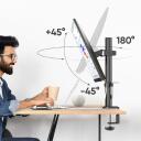 Onkron monitori kinnitus, D101E-B, 13-34 tolli, 8 kg, VESA 75x75/100x100 mm, kallutus -45&deg; kuni +45&deg;, p&ouml;&ouml;ramine 360&deg;