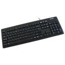 A4Tech Tastatūra KR-83 A4TKLA42925, 1.5m, 1000DPI, Membrāna, Melna, Ergonomisks dizains, Lāzeru iegravēti taustiņi