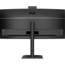 Aoc monitor CU34E4CW, 3440 x 1440, 120 Hz, 4 ms, 350 cd/m&sup2;, 2xHDMI, USB-C, 90W PD, 5MP kaamera, KVM, must