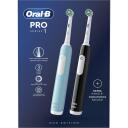 Oral-B Elektriskā zobu birste Pro Series 1 Duo Pro1 Duo Blue Black, 2 uzgaļi, 3 režīmi, akumulators, lādētājs