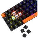 Baracuda Mehāniskā Tastatūra DOLPHIN-B-BLUE, 61 taustiņi, USB, melna, zili slēdži, apgaismojums, anti-ghosting 22 taustiņiem