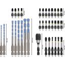 Bosch Puuri- ja kruvikeerajate komplekt 2608522518, 100mm, 35 tk, PH, PZ, T, 55mm otsikud, EXPERT HEX-9 puur