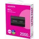 Adata V&auml;line SSD SD810-2000G-CBK, 2TB, USB 3.2 Gen 2x2, 2000MB/s, IP68, alumiiniumkorpus, must