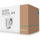 Deepcool Protsessorijahuti AK400 DIGITAL WH R-AK400-WHADMN-G, 68.99 cfm, 28 dBA, 4 soojusjuhet, PWM tugi