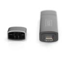 Digitus m&auml;lukaardi lugeja DA-70886, 1xUSB 3.0, 1xUSB-C, 1xSD, 1xMicroSD, 5Gbps, 480Mbps, alumiinium, hall