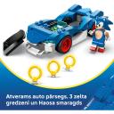 Lego Konstruktors 77117, 126 gab., Sonic minifigūra, Haosa smaragds, 3 Zelta gredzeni