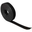 Logilink KAB0055 Kabeļa siksna, 10 m, melna, 2cm, divpusēja Velcro lente, spēcīga saķere
