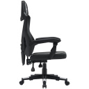 Gaming chair with mesh backrest 90&deg;&ndash;135&deg; adjustable backrest Class-3 gas lift up to 120 kg Flow MCH01W Black-White CNE-MCH01W CANYON