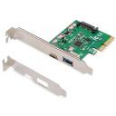 Digitus Portu papla&scaron;inā&scaron;anas karte DS-30225, PCIe, 2xUSB 3.1, 10Gbps, 5V, 3A, zaļa