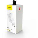 Baseus Laadija CCALL-BX02, 24 W, valge, AC, DC, USB 3.0 t&uuml;&uuml;pi A, Quick Charge 3.0, intelligentne kiip