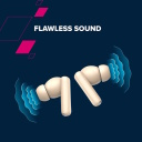 Bezvadu TWS austiņas ar ANC un ENC trok&scaron;ņu slāpē&scaron;anu OnGo TWS-10 Melns CNS-TWS10B CANYON