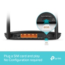 TP-Link Archer MR500 belaidis mar&scaron;rutizatorius Dual-Band 4G+ LTE Cat6 AC1200 su SIM 867 Mbps 5 GHz 300 Mbps 2.4 GHz 3&times; LAN 1&times; Gigabit WAN Juoda