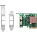 Qnap Tinklo kortelė QXG-2G2T-I225, 2500 Mbit/s, 2x2.5GbE, PCI Express 2.0, IEEE 802.1Qbu, IEEE 802.1Qbv, Intel I225-LM
