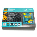 Instrumentu komplekts, ISMA, IS-10112, 12 gab., universāls, plastmasas kaste, cietināts tērauds
