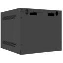 Lanberg seinakapp 10'' WF10-2304-10B, 280mm, 4U, koormus 20kg, IP20, klaasid uks, 2 vertikaalset riba, 1 ventilaator