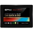 Silicon Power Slim S55 SSD 120GB SP120GBSS3S55S25, 6 Gbit/s, 550 MB/s, 420 MB/s, 1500 G, 20 G, TRIM, ECC, NCQ, RAID, melns