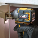 JCB JCB-18PID-230 Professional 18V be&scaron;epetėlinis smūginis suktuvas sunkiems sukimo darbams 230Nm 1/4colio hex greito keitimo griebtuvas 4+1 režimai