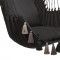 Šūpuļkrēsls TASSEL BLACK 130x127cm, audums: 100% kokvilna 20650 HOME4YOU