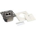 LogiLink Cat.6A sienas rozete STP NP0124, 2 x RJ-45, STP, 6a, balta, ISO/IEC 11801 TIA/EIA 568C.2, 6 A