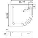 Showerstyle Душевая кабина PRIVIA 7264044, 80 см x 80 см x 201 см, белый цвет/хромированный цвет, 5 мм закаленное стекло, поддон