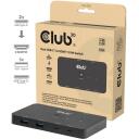 Club3D KVM komutators CSV-2512, 1 HDMI, 3 USB-C, 3 USB 3.2, melns