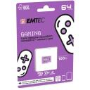 Emtec microSDXC 64GB, ECMSDM64GXCU3G, 64 GB, iki 100 MB/s, UHS-I U3 V30, A1/A2 suderinamumas
