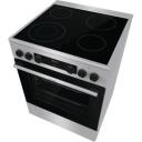 Gorenje Elektriline pliit GECS6C70XC, 60 cm, 71 l, 2200W, 1200W x 2, 1800W, Keraamiline pliit, Aqua Clean, Kiire kuumus