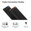Keychron K10H-Q1, traadita klaviatuur, t&auml;issuuruses (100%), RGB LED taustvalgustus, 60 g aktiveerimisj&otilde;ud, 4000 mAh aku, 2.4 GHz