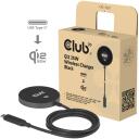 Club3D Laadija CAC-3027 25W Qi2 Juhtmevaba Laadimine Must, USB-C kaabel 1m, Kiire Laadimine, MagSafe &Uuml;hildatav