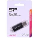 Silicon Power Blaze B02 Pendrive, SP128GBUF3B02V1K, 128 GB, USB Type-A, 3.2 Gen 1, must, v&otilde;tmehoidja, plastmass