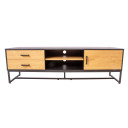 TV galds AMSTERDAM 160x40xH50cm, ozols/melns 45031 Allit