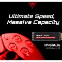 Patriot Viper VP4300 Lite VP4300L2TBM28H, 2000 ГБ, 7400 МБ/с, 6400 МБ/с, NVMe 2.0, PCIe 4.0, M.2, 1600xTBW, радиатор