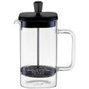 Resto Tējkanna 90503, 600 ml, Melna, Borosilikāta stikls, Plastmasas filtrs, Plastmasas vāks, Kvadrāta forma