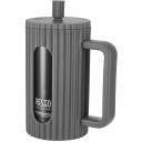 Resto French Press 90534, 0.6 L, pilka, borosilikatinis stiklas, nerūdijančio plieno filtras, plastikinis dangtelis