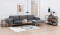 Riiul SEAFORD 114x35xH78cm, riiul: lamineeritud kattega mööbliplaat, värvus: tamm, raam: must metall