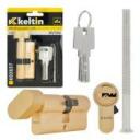 Keltin Вставка замка с ручкой K02637, 30/30G мм, 3 ключа, алюминий, сплав ZnAl, 25000 циклов, винт в комплекте