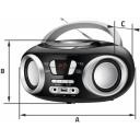 Manta Bluetooth k&otilde;lar MM9310BT, 220-240V, 50-60Hz, 6W, Bluetooth 5.1, FM raadio, MP3 esitamine, USB, AUX-in
