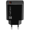 Natec Lādētājs RIBERA NUC-2058, 18W, 100-240V, 50/60Hz, 3A, 1xUSB-A, ātrā uzlāde, universāls