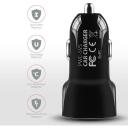 Axagon Auto Laadija PWC-5V5 24W, 2x USB-A 5V/2.4A, toiteadapter, 12-24V, must, kiire laadimine, OCP, OVP, OTP, OSP