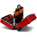 Rīku kaste "BIG Twin Move RED", KNIPEX, 98 99 15, 95 ievietošanas iespējas, 38 litri, 30 kg slodze