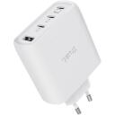 Trust mobiilne laadija MAXO 65W/4-PORT GAN 26068, 65W, 3xUSB-C, 1xUSB-A, 2m kaabel, valge, kiire laadimine, &uuml;lekoormuse kaitse